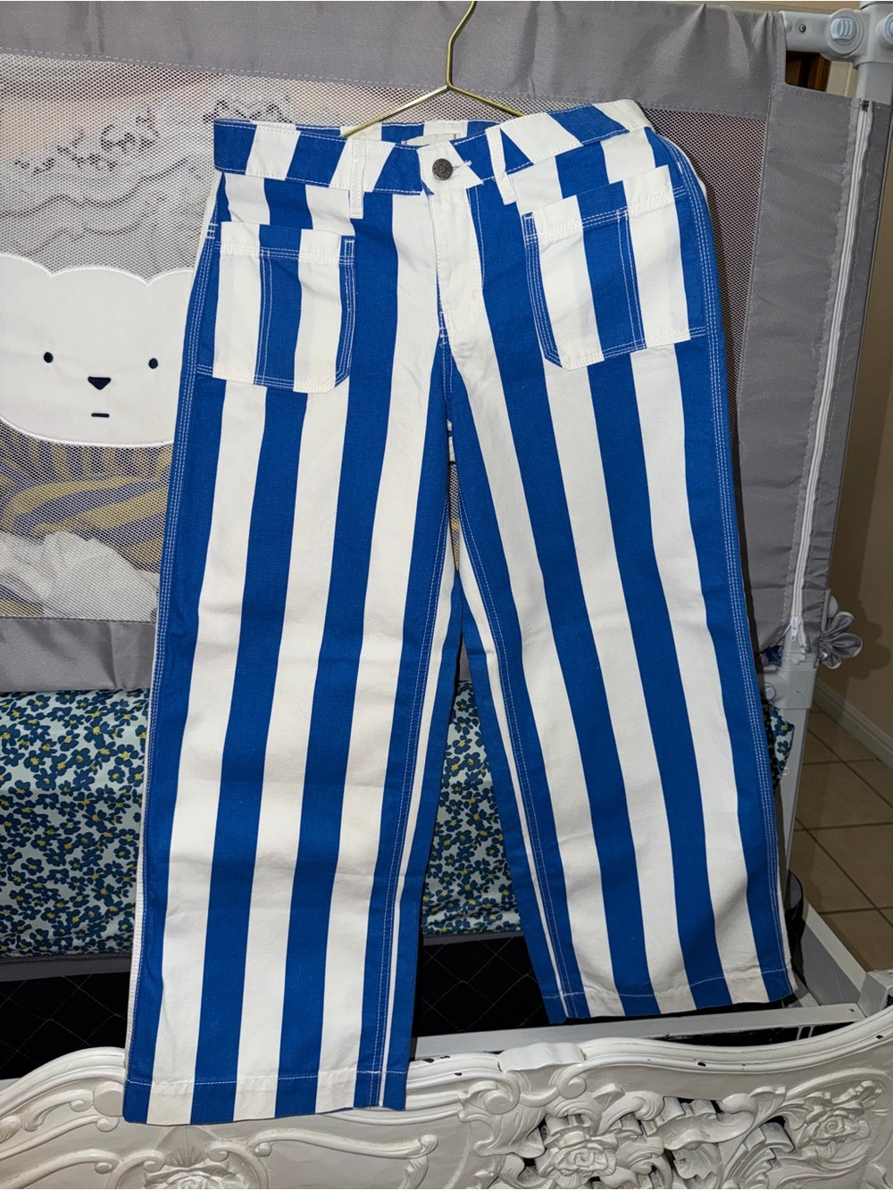 BDG Blue and White Vertical Stripe Pants never worn